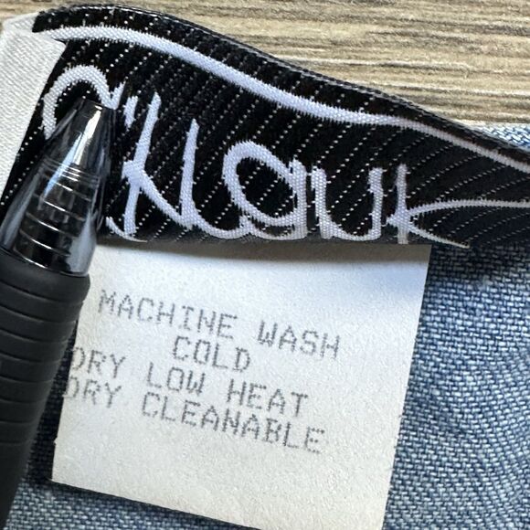 Vintage d. Frank Dress Women 10 Denim Blue Western Prairie Cottage Boho 90s - Picture 13 of 13